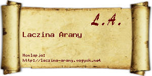 Laczina Arany névjegykártya